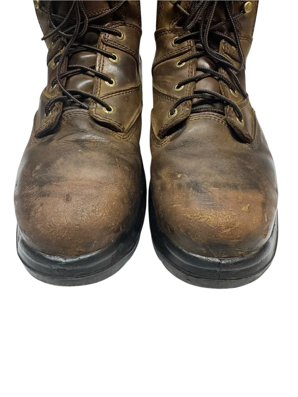 Red Wing Mens Steel Toe Metguard Work Boots Brown Size 12D Super Sole